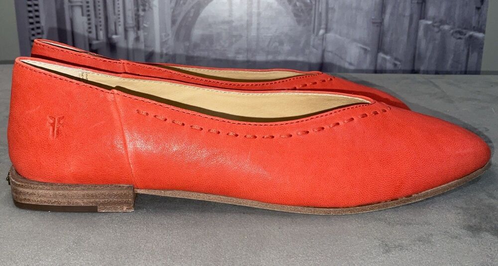 Frye Women’s Claire Flat Shoes,Red Size 9M - Picture 7 of 11